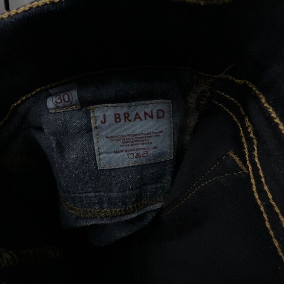 J Brand Straight Leg Jeans Womens Size 30 Low Rise Dark Wash Denim Blue - Picture 7 of 13
